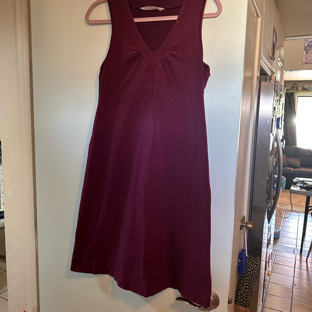 Athleta Sleeveless V-Neck Midi Dress in Wine